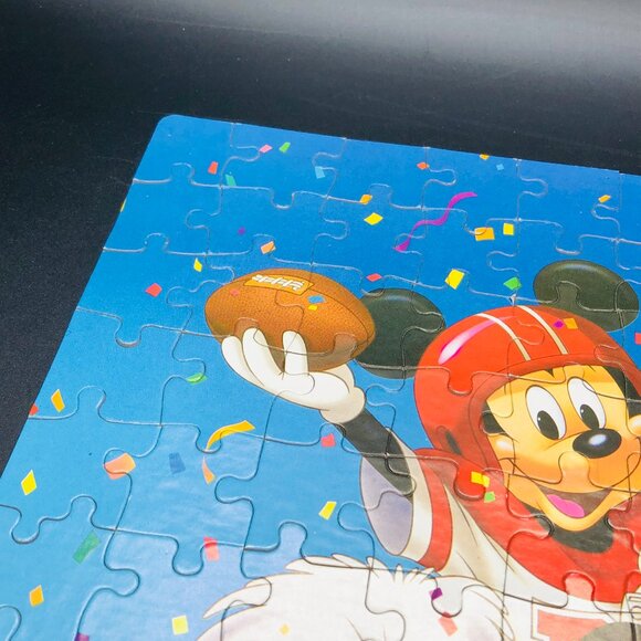 Vintage 90s Mickey Minnie Mouse Football Cheerleader Puzzle: 100 pc Complete - Picture 2 of 10